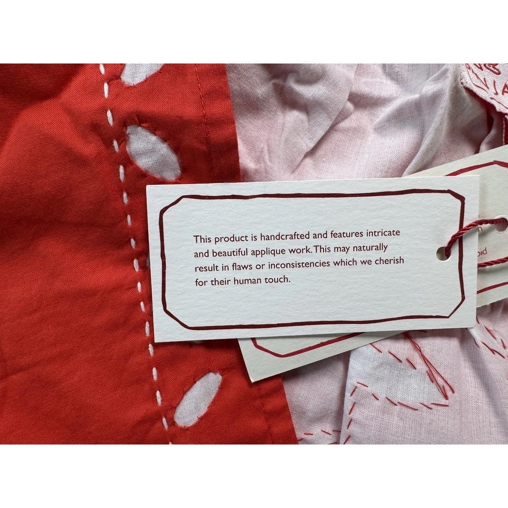 Banjanan‎ Eden Dress Red Flame Size Medium Hand Made Cotton Pockets - Picture 10 of 10
